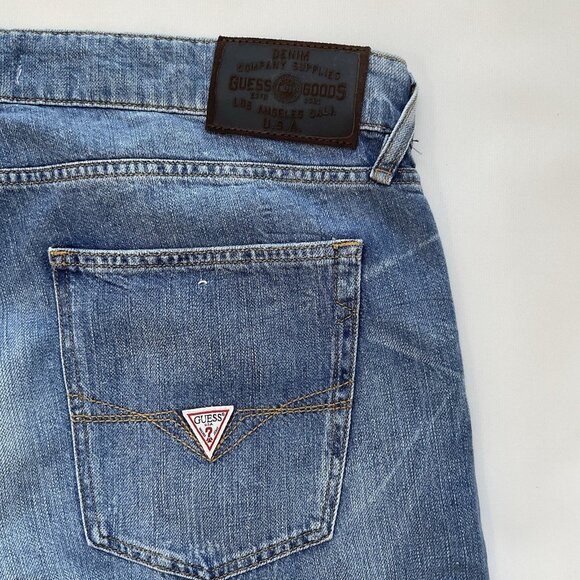 Guess Men's Faded Blue Denim Short Size 38 - Picture 6 of 6